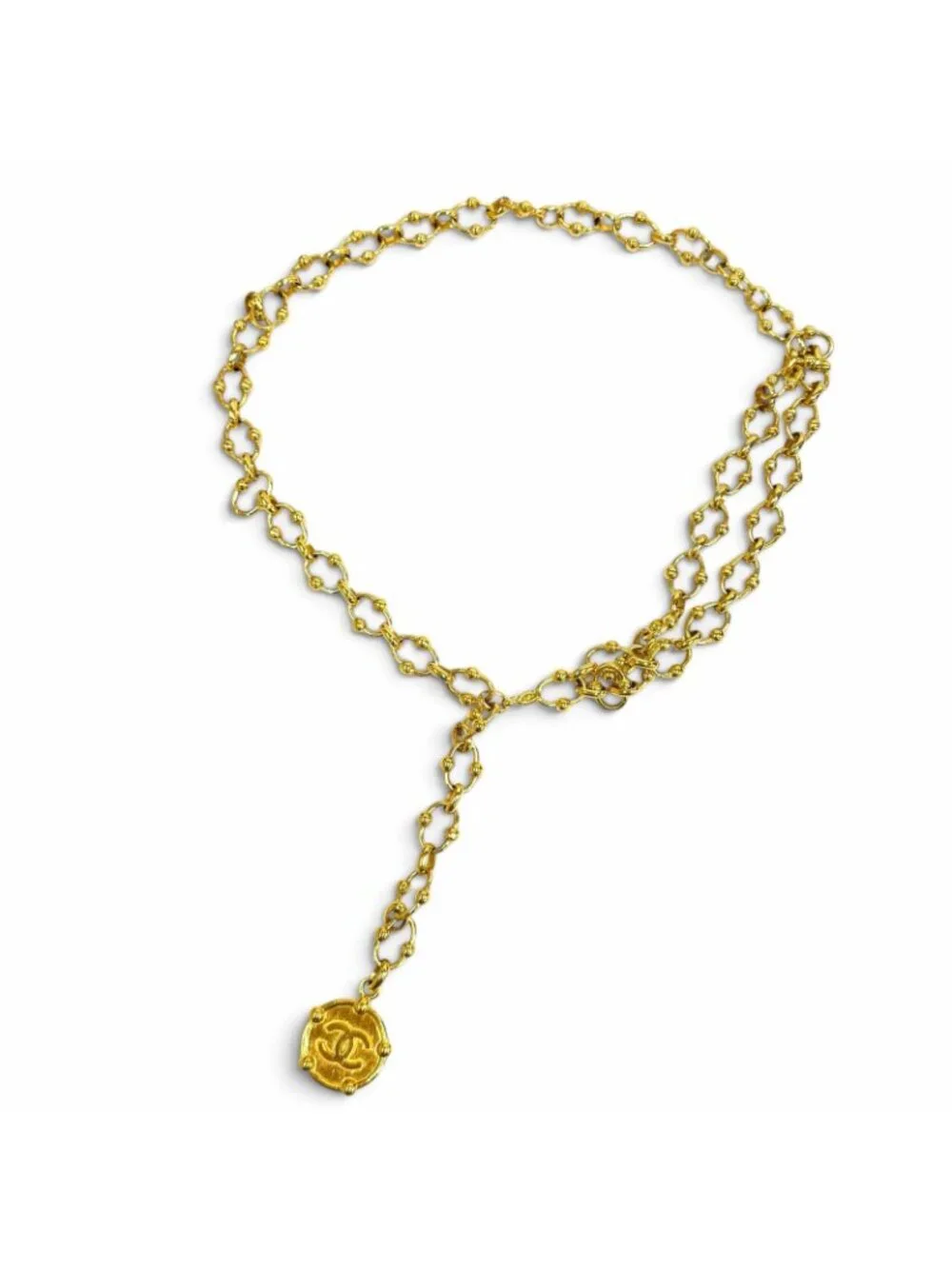 Chanel Vintage 23 CC Logo Chain Belt Gold